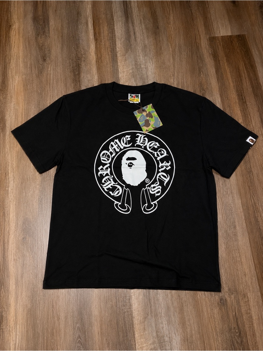 Chrome X Bape Black t shirt